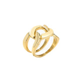 Stainless Steel Modern Wrap Wide Rings